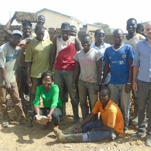 AVN Ghana and the masons in charge of the building site